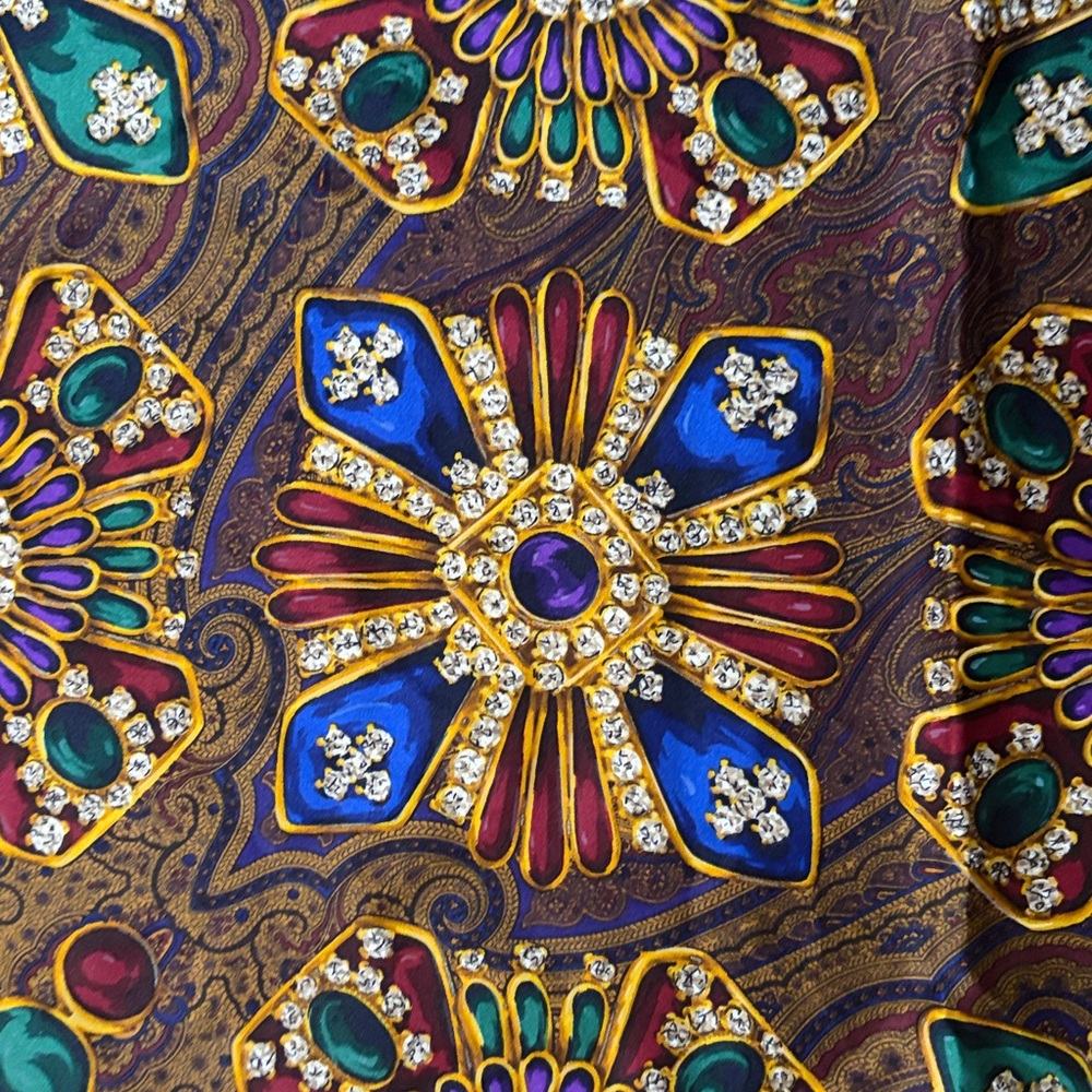 Chanel Silk Scarf Jewel Tone Design - Picture 3 of 10